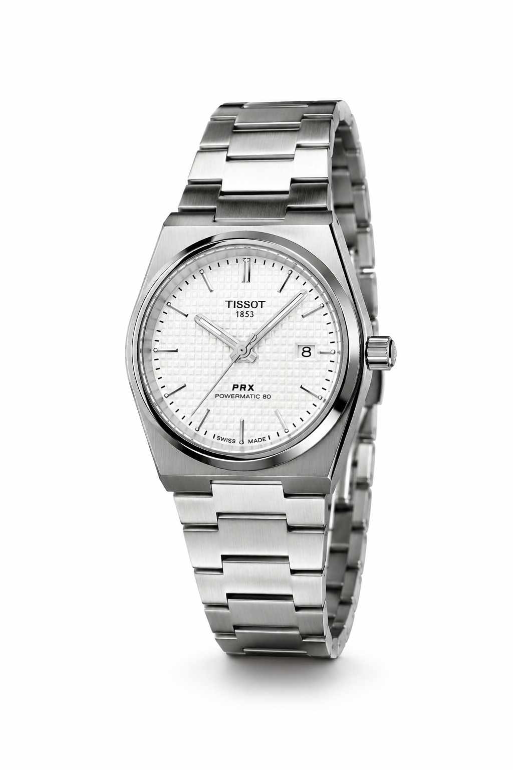 Sleek silver Tissot wristwatch