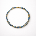 Stunning blue sapphire tennis bracelet