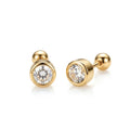 Diamond Flat Back Stud Cartilage Earring