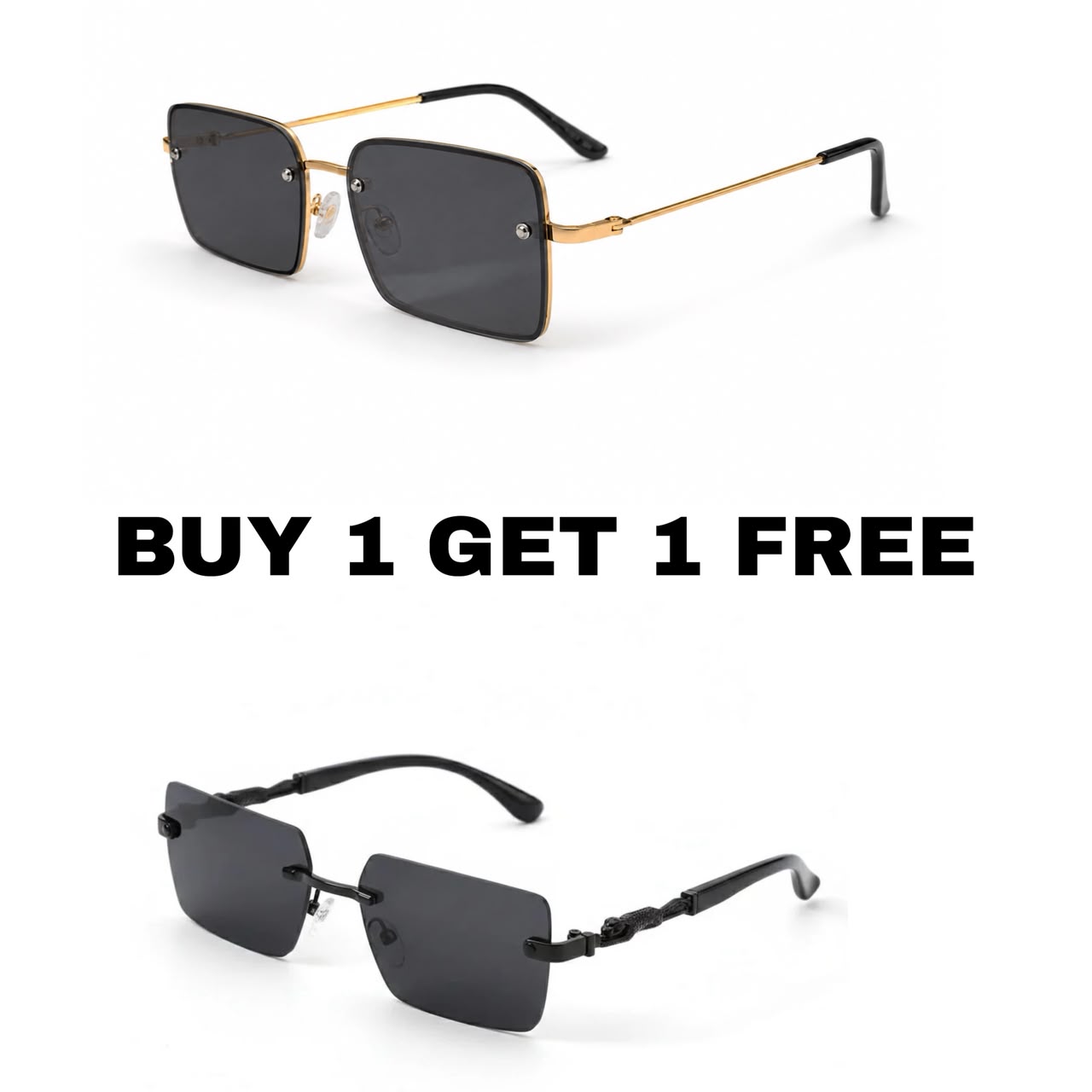 Noir Edge Gold Square + Rimless leopard template