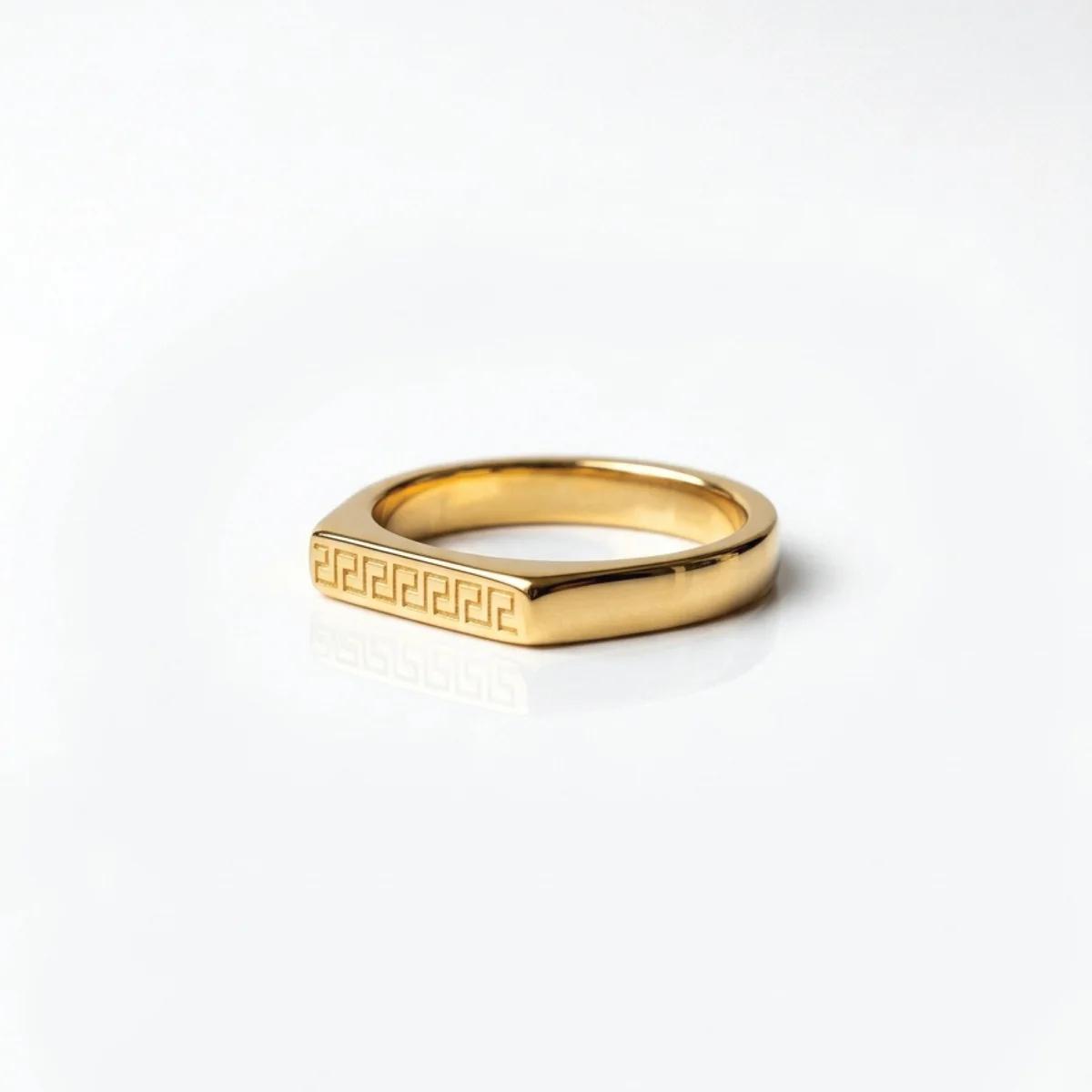 Elysian Greek Key Ring for men's