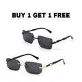 LEOPARD PRINT TEMPLES + TITAN RIMLESS GOLD